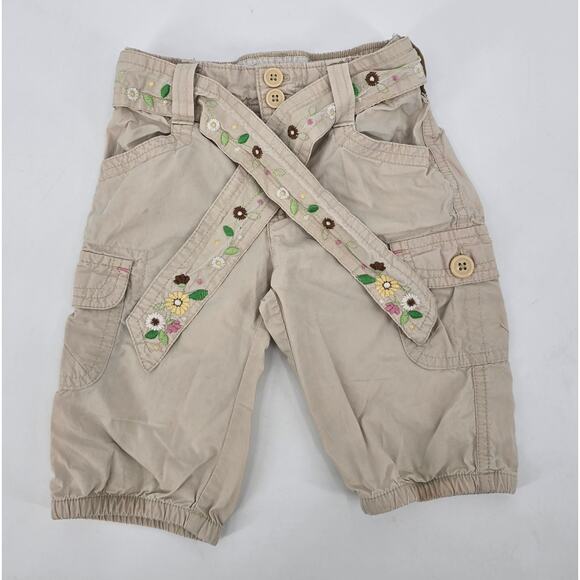 Vintage OshKosh B’gosh Y2K Fairycore/Cotragecore Cargo Capris 2T  Embroidered - Picture 1 of 6